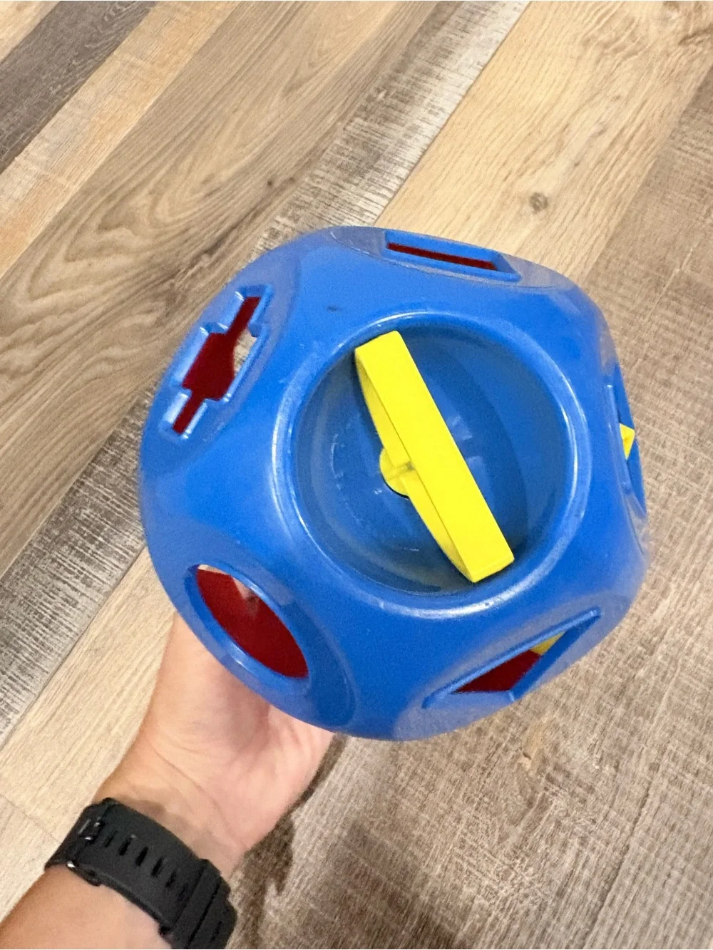 VINTAGE Tupperware  Red & Blue Shape Sorter- learning toy - see description